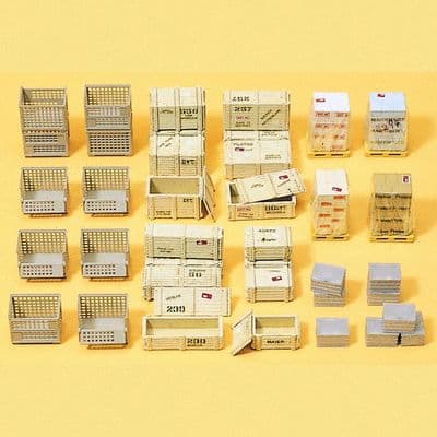 Preiser 17110 Pallets, Crates & Tote Boxes etc OO/HO