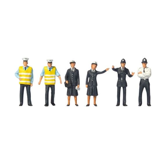 Preiser 73004 British Police (Pack of 6) OO/4mm/1:76