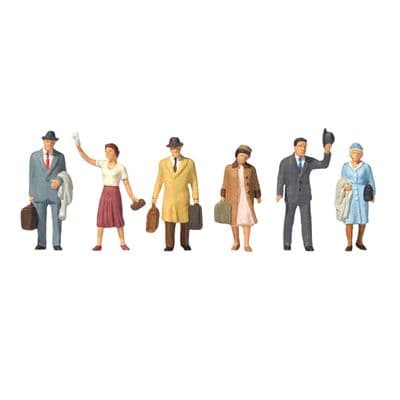 Preiser 73008 Travellers (Pack of 6) OO/4mm/1:76
