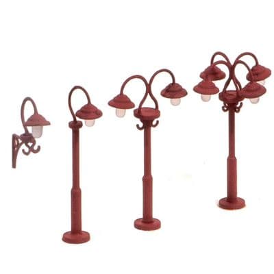 Ratio 453 Swan Necked Lamps (Pack of 9) OO Scale Plastic Kit