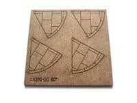 Reduced To Clear - LX220-OO Laser Cut MDF 60 Degree Pavement Corners (Pack of 4) - OO/4mm/1:76