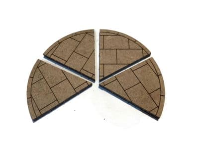Reduced To Clear - LX220-OO Laser Cut MDF 60 Degree Pavement Corners (Pack of 4) - OO/4mm/1:76