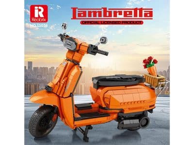 Reobrix Lambretta Scooter Orange 1169pc Construction Set 11036