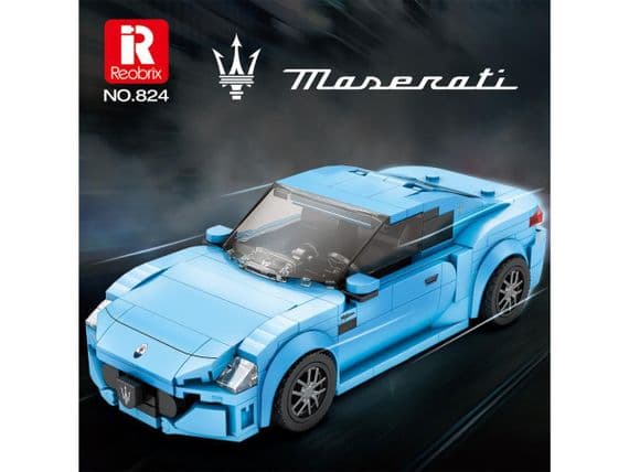 Reobrix Maserati Sky Blue Car Model Kit 824