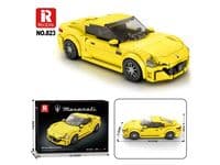 Reobrix Maserati Yellow Sports Car Model Kit 823
