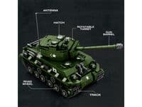 Reobrix Sherman Tank Model Kit – 836 Pieces 77030