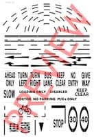 RX001-OO Laser Cut Road Marking Stencils OO/4mm/1:76