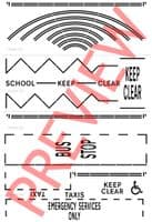 RX001-OO Laser Cut Road Marking Stencils OO/4mm/1:76