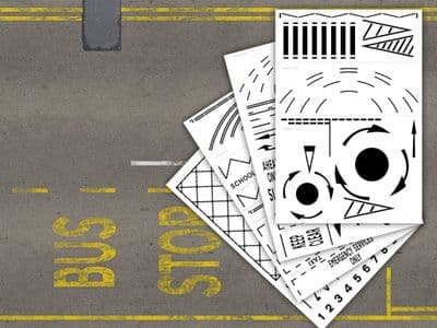 RX001-OO Laser Cut Road Marking Stencils OO/4mm/1:76