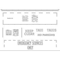 RX003-OO Laser Cut Bus Stop / Taxi Marking Stencils OO/4mm/1:76
