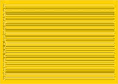 RX007-OO Laser Cut Double Yellow Lines Self-Adhesive Road Markings OO/4mm/1:76