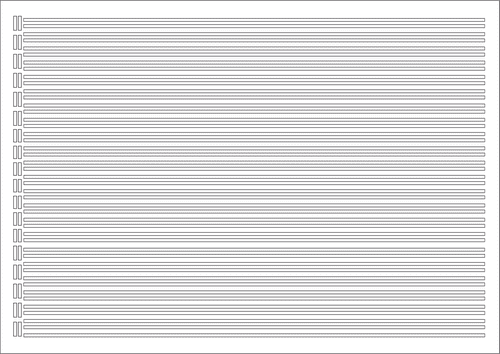 RX010-OO Laser Cut Solid White Lines Self-Adhesive Road Markings OO/4mm/1:76