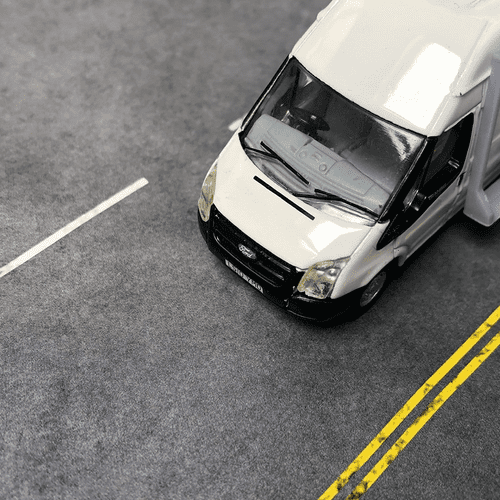 RX014-OO Weathered Laser Cut Self-Adhesive Road Marking - OO/4mm/1:76