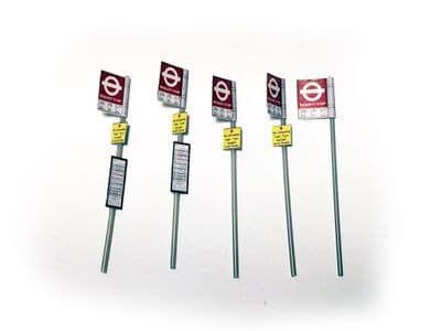 S012-OO London Transport Bus Stop Signs (Pack of 25) OO/4mm/1:76