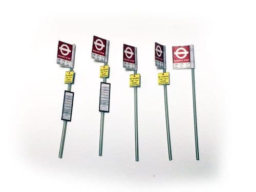 S012-OO London Transport Bus Stop Signs (Pack of 25) OO/4mm/1:76