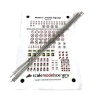 S017-N Pre-Cut Modern Lineside Signs (Speed Restriction / Stop / Clearance etc) N/2mm/1:148