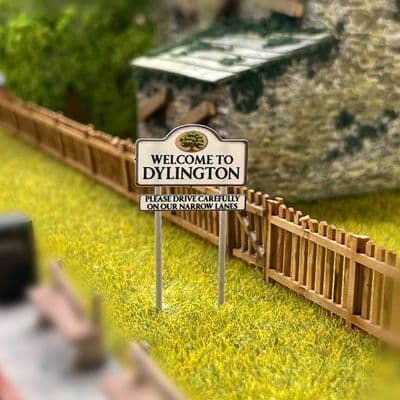 S034-OO Customised Village / Town Welcome Signs - OO/4mm/1:76