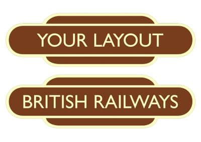 Steam Era Custom Railway Station Totem Signs - Large - Pack of 2 (400mm)