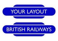 Steam Era Custom Railway Station Totem Signs - Small - Pack of 2 (280mm)