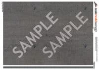 TX015-O Grey Slate Roof Tiles Lightly Weathered Texture Paper (Pack of 5) - O/7mm/1:43