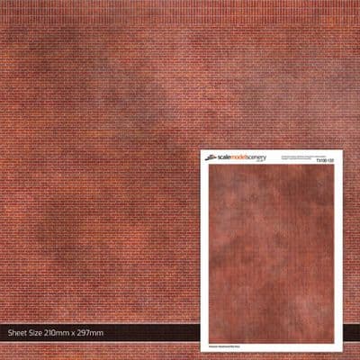 TX100-120 Victorian Weathered Red Brick Texture Paper (Pack of 5) - TT:120