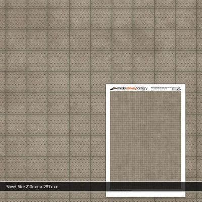 TX123-OO Tactile Paving Natural Texture Paper (Pack of 5) - OO/4mm/1:76