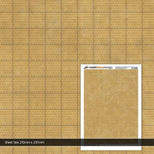 TX124-OO Tactile Paving Buff Texture Paper (Pack of 5) OO/4mm/1:76