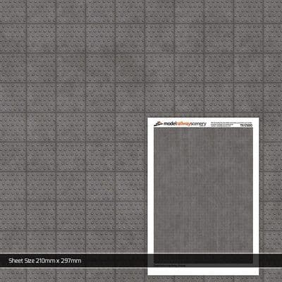 TX125-OO Tactile Paving Charcoal Texture Paper (Pack of 5) - OO/4mm/1:76