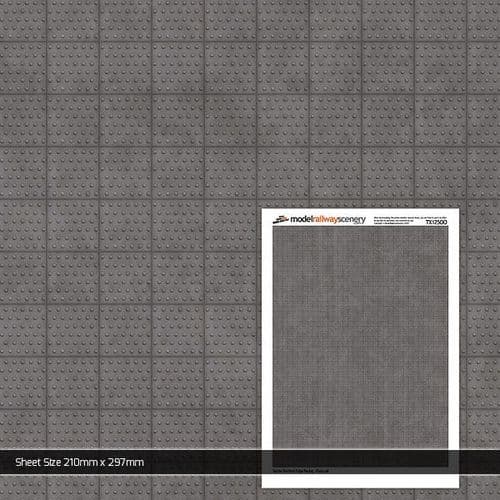 TX125-OO Tactile Paving Charcoal Texture Paper (Pack of 5) - OO/4mm/1:76