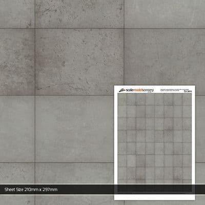TX134-N Concrete Hardstanding Texture Paper (Pack of 5) - N/2mm/1:148