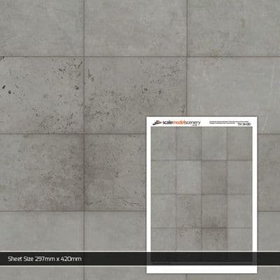 TX134-OO Concrete Hardstanding Texture Paper (Pack of 5) - OO/4mm/1:76