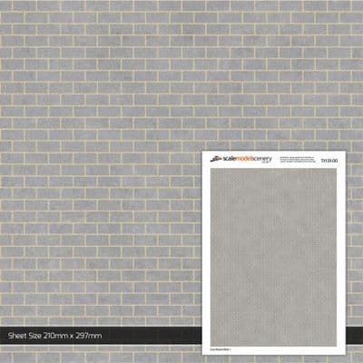 TX135-OO Grey Breeze Block Wall (Pack of 5) - OO/4mm/1:76