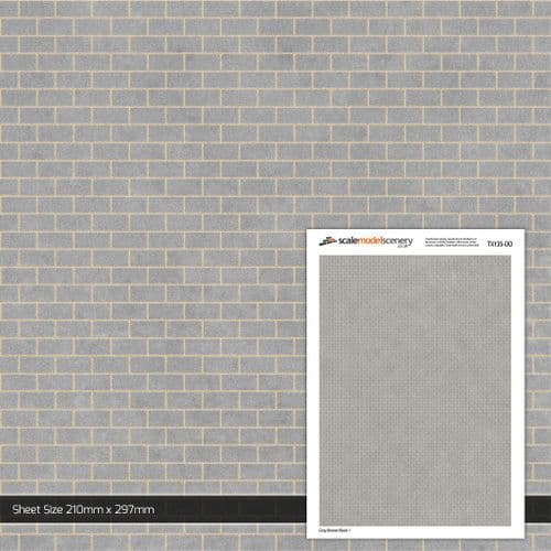 TX135-OO Grey Breeze Block Wall (Pack of 5) - OO/4mm/1:76