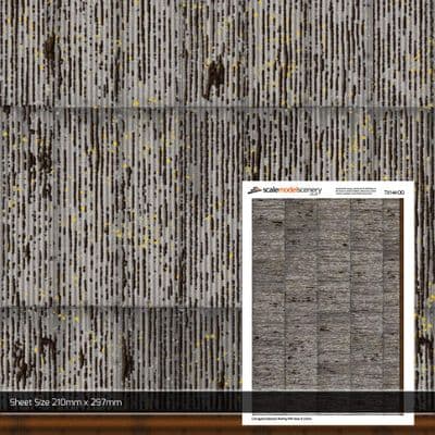 TX144-OO Corrugated Asbestos Roofing (Pack Of 5) - OO/4mm/1:76