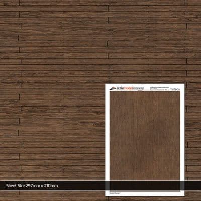 TX171-OO Wooden Flooring Texture Paper (Pack of 5) - OO/4mm/1:76