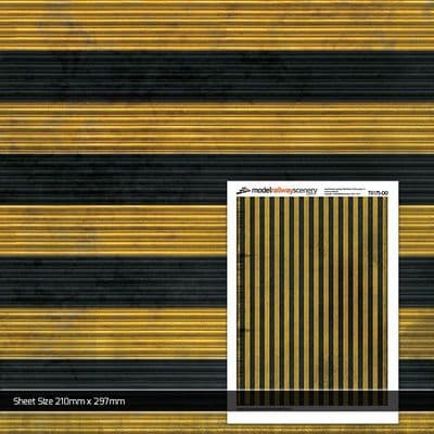 TX175-OO Horizontal Hazard Stripe Roller Shutter Door (Pack of 5) OO/4mm/1:76