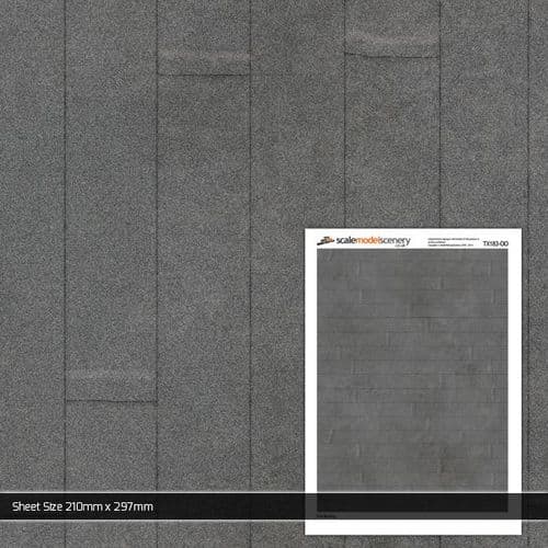 TX183-OO Roofing Felt Texture Paper (Pack of 5) OO/4mm/1:76