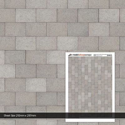 TX193-O 3ft x 2ft Concrete Paving Slabs Pristine Texture Paper (Pack of 5) - O/7mm/1:43