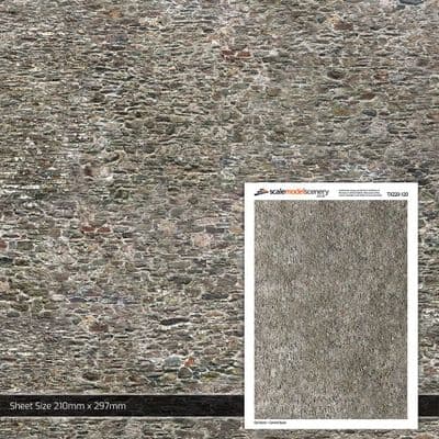 TX220-120 Old Stone Wall Texture Paper (Pack of 5) - TT:120