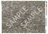 TX220-32 Old Stone Wall Paper Sheets (Pack of 5) For 1:32 Scale Model Buildings