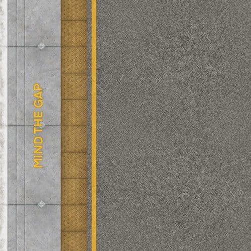 TX233-OO Asphalt Platform Sheets With Network Rail Coping & Yellow Line ( Pk of 5) OO/4mm/1:76