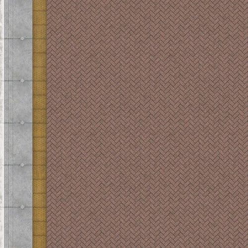 TX236-OO Pink Herringbone Platform Sheets With Network Rail Coping ( Pk of 5) OO/4mm/1:76