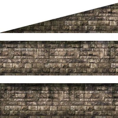 TX249-OO Light Weathered Stone Ashlar Platform Wall Wraps - OO/4mm/1:76