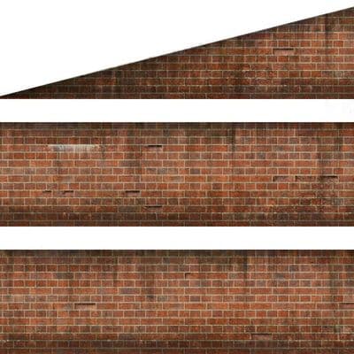 TX258-OO English Bond Weathered Red Brick Platform Wall Wraps (18mm to 20mm high) - OO/4mm/1:76