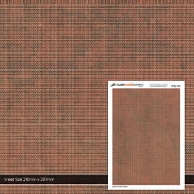 TX263-120 English Bond Dirty Red Brick Paper (Pack of 5) - TT:120
