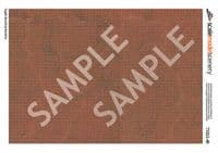 TX263-48 English Bond Dirty Red Brick Texture Paper (Pack of 5) - 1:48 Scale