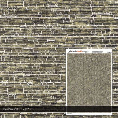 TX268-N Yorkshire Stone Texture Paper (Pack of 5) - N/2mm/1:148
