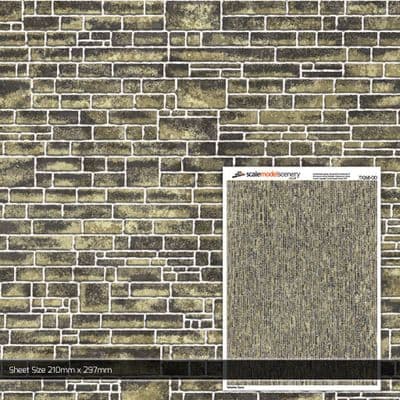 TX268-OO Yorkshire Stone Texture Paper (Pack of 5) - OO/4mm/1:76