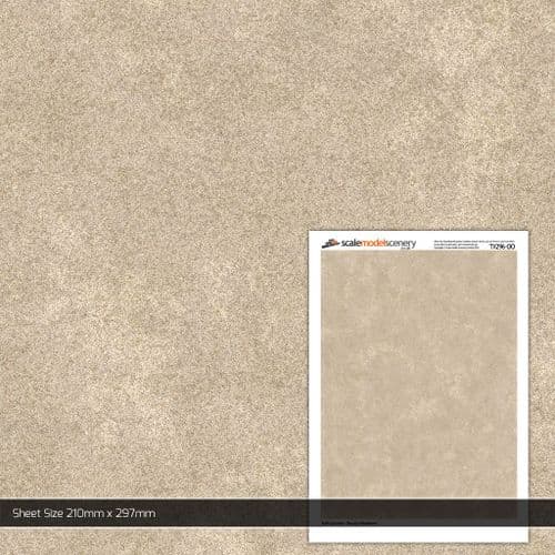 TX296-OO Heavily Weathered Buff Concrete Texture Paper (Pack of 5) - OO/4mm/1:76