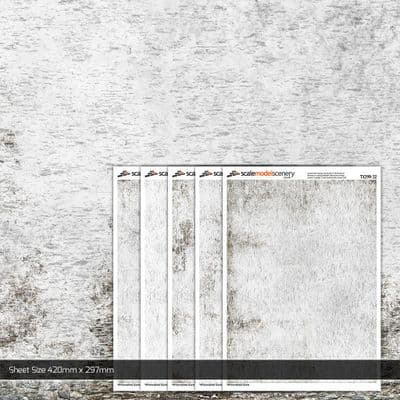 TX299-32 Weathered Whitewashed Stone (Pack of 5) - 1:32